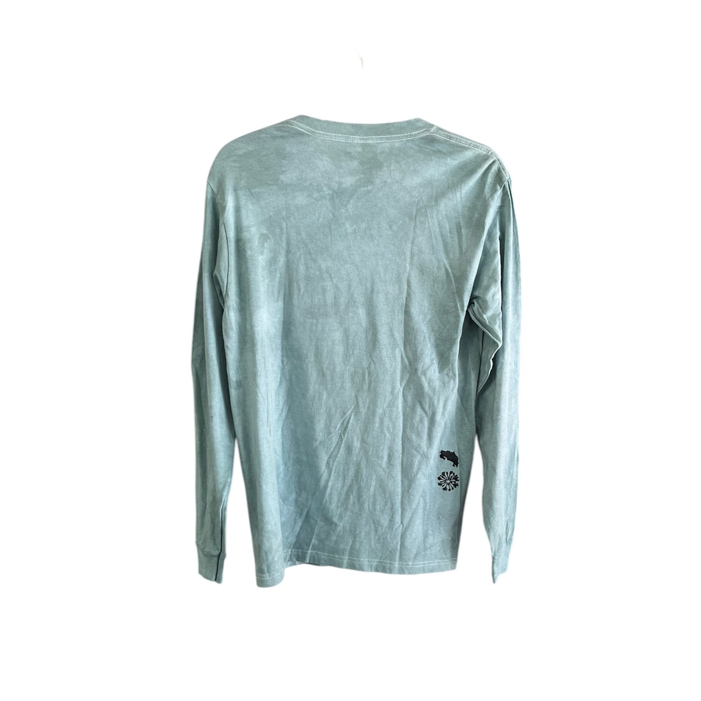 Acqua Green Solid Long Sleeve T-Shirt