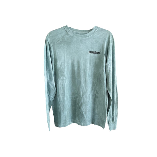 Acqua Green Solid Long Sleeve T-Shirt