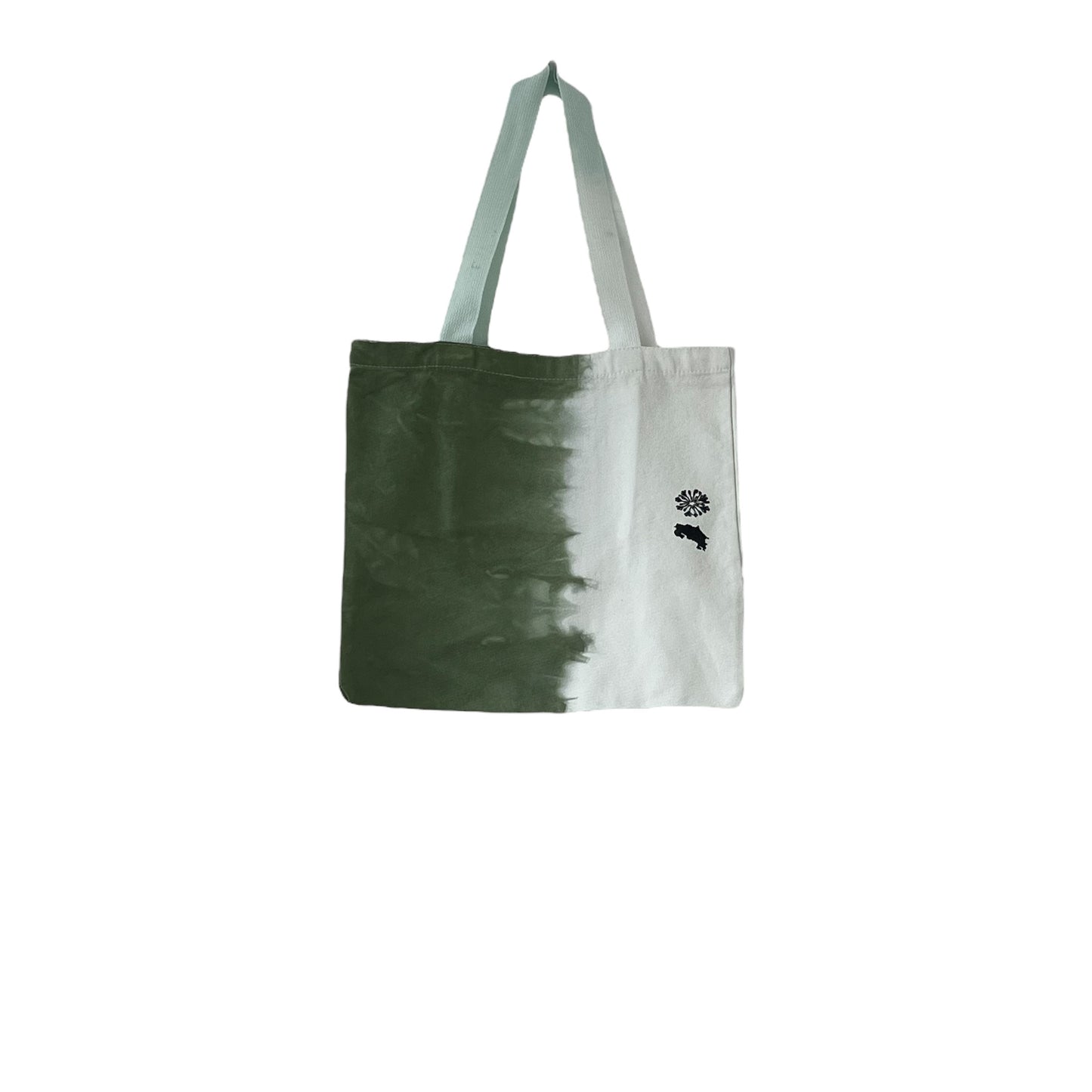 Green Forest Vertical Dipped Tote Bag