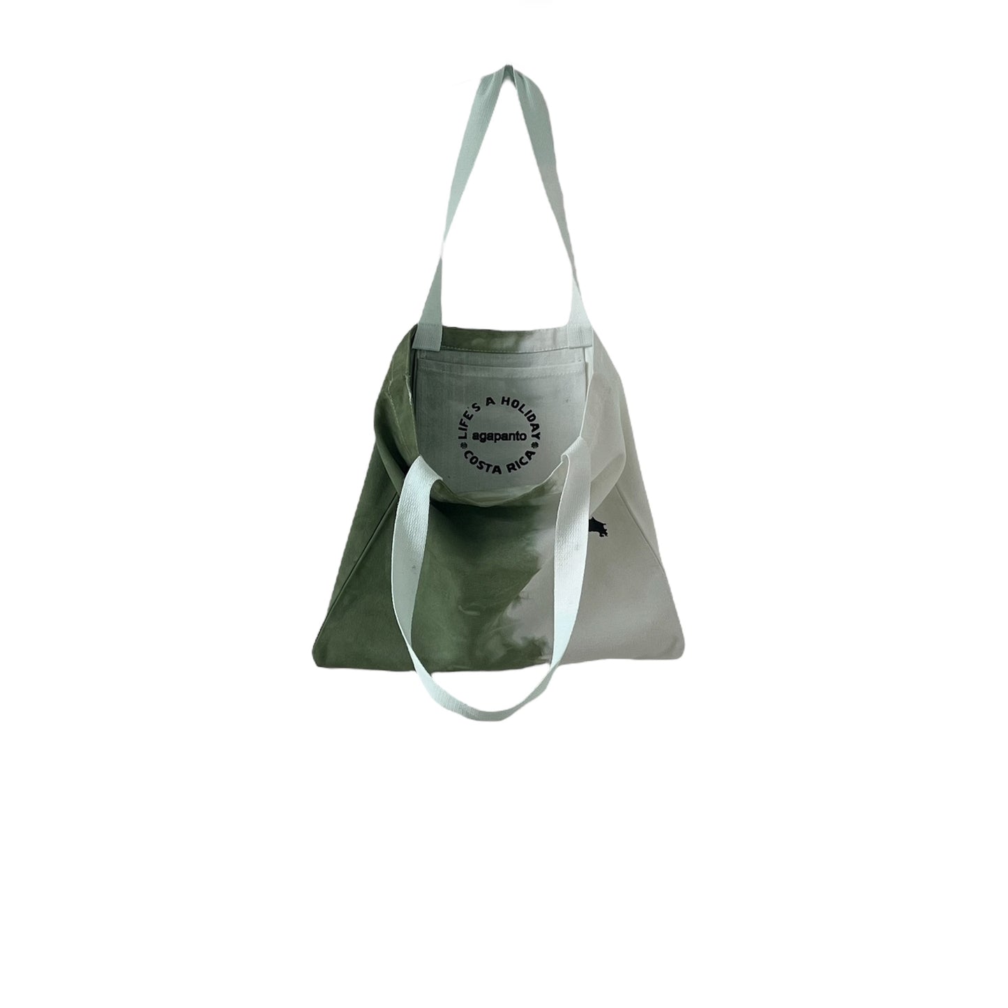 Green Forest Vertical Dipped Tote Bag