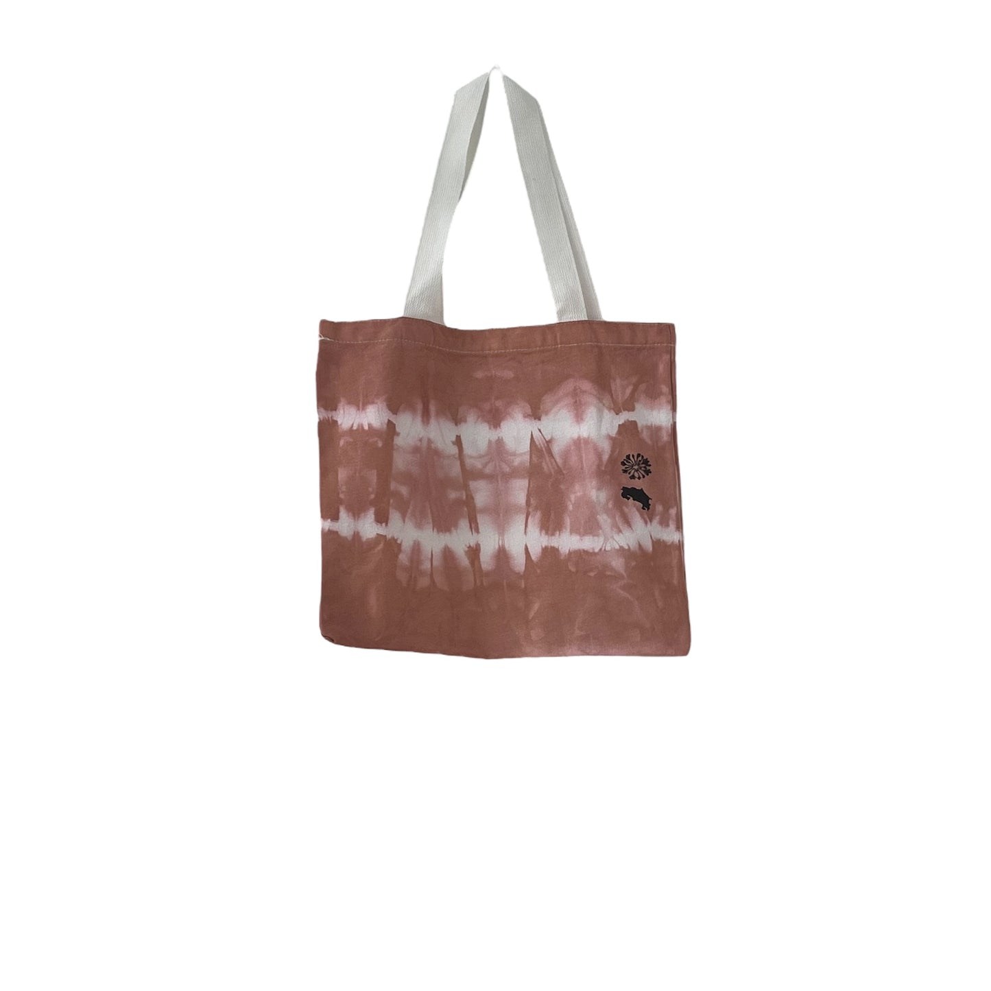 Coral Two Stripes Tote Bag