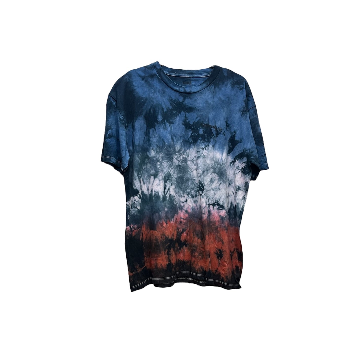 Red White Blue & Dark Short Sleeve Oversize T-Shirt